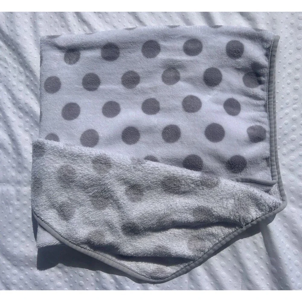 Garanimals Baby Blanket Gray Polka Dot Giraffe Plush Sherpa Security Lovey Warm